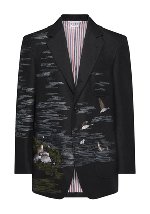 Thom Browne embroidered blazer - Black