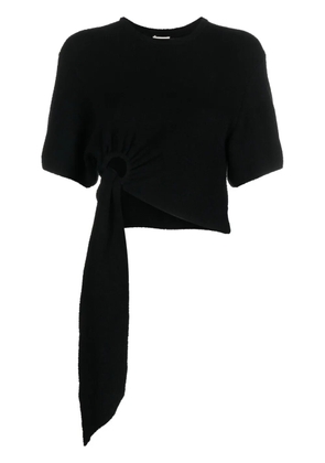 Nanushka Davita asymmetric terrycloth top - Black