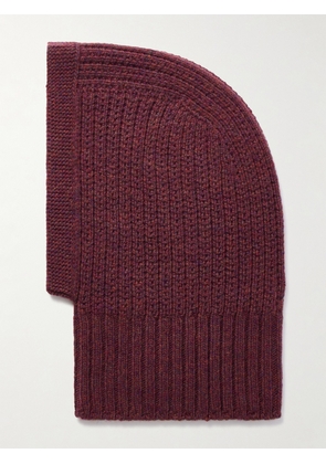 Johnstons of Elgin - Waffle-knit Cashmere Snood - Burgundy - One size