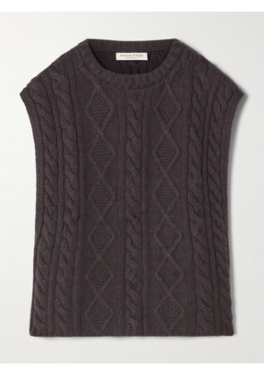 Johnstons of Elgin - Cable-knit Cashmere Tank - Brown - XS,S,M,L