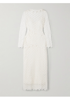 Isabel Marant - Lisia Tiered Crocheted Cotton Midi Dress - Ecru - FR 34,FR 36,FR 38,FR 40,FR 42,FR 44