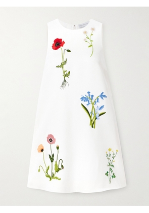 Stella McCartney - Embroidered Crepe Mini Dress - Cream - IT34,IT36,IT38,IT40,IT42,IT44,IT46