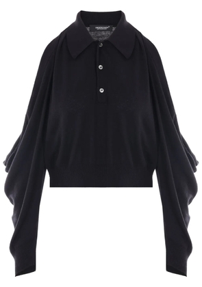 Undercover cut-out polo top - Black