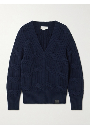 Stella McCartney - Falabella Cable-knit Wool Sweater - Blue - x small,small,medium,large,x large