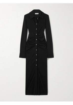 Altuzarra - Claudia Crystal-embellished Ruched Jersey Midi Dress - Black - FR 34,FR 36,FR 38,FR 40,FR 42,FR 44,FR 46