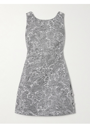 Dolce & Gabbana - Open-back Crystal-embellished Brocade Mini Dress - Silver - IT36,IT38,IT40,IT42,IT44,IT46,IT48