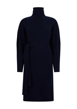 Malo belted roll-neck dress - Blue