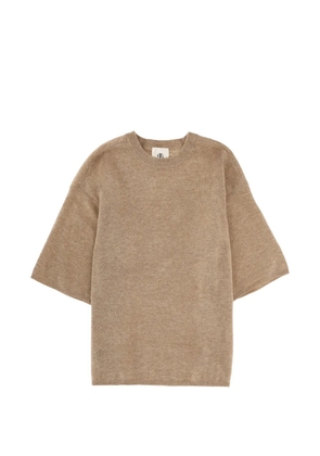 The Garment short-sleeve knitted top - Neutrals