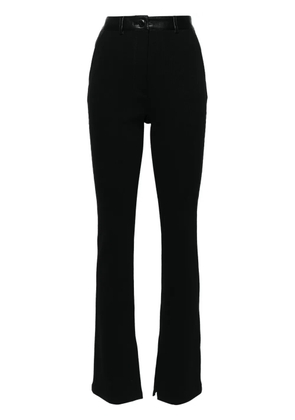Nanushka slim-leg fine-ribbed trousers - Black
