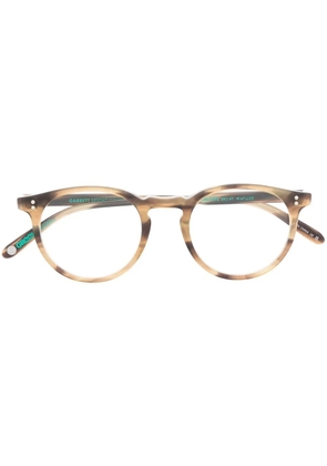 Garrett Leight tortoiseshell-effect round frame eyeglasses - Brown