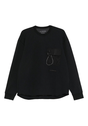 and Wander flap-pocket sweatshirt - Black