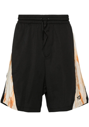 Y-3 rust-dye track shorts - Black