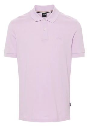 BOSS embroidered-logo polo shirt - Purple