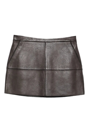 P.A.R.O.S.H. leather mini skirt - Brown