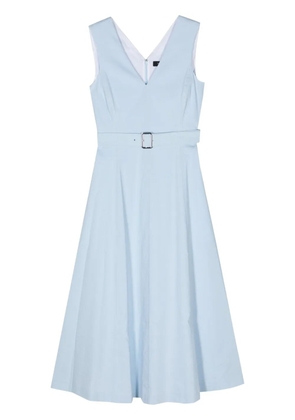 Theory Goo Crunch flared maxi dress - Blue