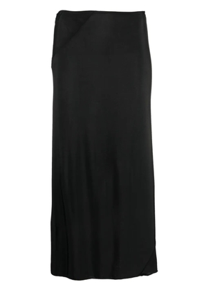 Jil Sander mid-rise straight midi skirt - Black