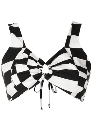 Amir Slama geometric-print sleeveless top - Black