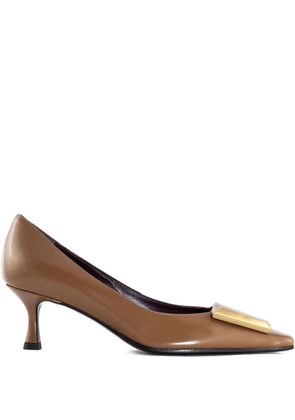 Roberto Festa 45mm buckle-detail leather pumps - Brown