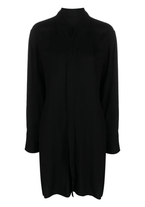 Yohji Yamamoto layered long-sleeve shirtdress - Black