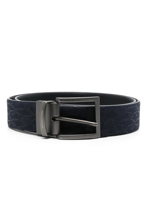 Paul & Shark logo-debossed belt - Blue