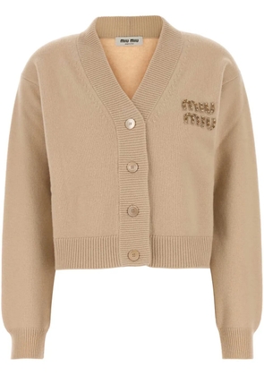 Miu Miu cashmere cardigan - Neutrals