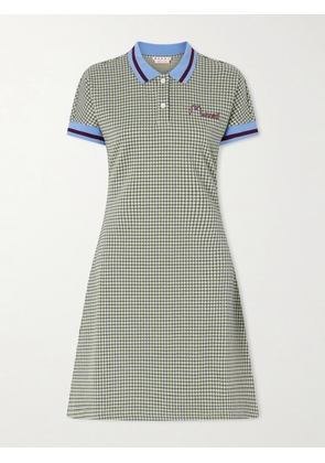 Marni - Embroidered Checked Knitted Mini Dress - Multi - IT36,IT38,IT40,IT42,IT44,IT46