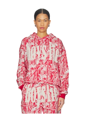 Boys Lie Manhunt Racer Hoodie in Red. Size M/L. Also in XS/S.