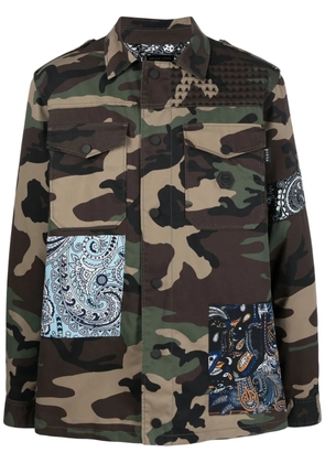 Philipp Plein camouflage-print paisley-patch jacket - Green