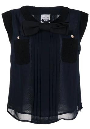 Edward Achour Paris bow-detail top - Blue