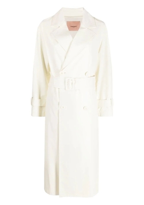 TWINSET belted double-breasted coat - Neutrals
