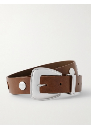 The Frankie Shop - Perth Studded Leather Belt - Brown - XXS,XS,S,M,L,XL