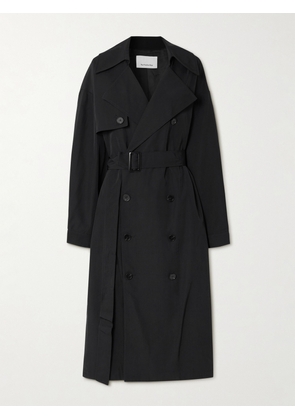 The Frankie Shop - Mavis Oversized Double-breasted Gabardine Trench Coat - Black - XXXS/XXS,XS/S,M/L