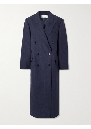 The Frankie Shop - Jane Double-breasted Checked Wool Coat - Blue - XXS,XS,S,M,L,XL