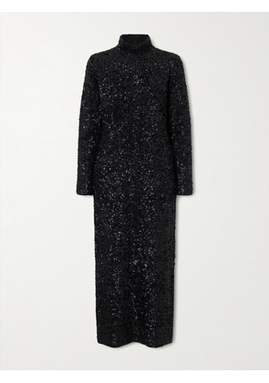 Adam Lippes - Samadhi Sequined Knitted Maxi Dress - Black - small,medium