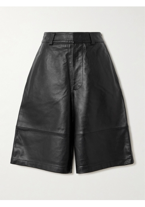 The Frankie Shop - Olivia Paneled Leather Shorts - Black - XXS,XS,S,M,L,XL