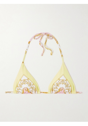 Versace - Printed Triangle Bikini Top - Yellow - 1,2,3,4,5