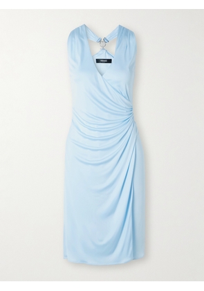Versace - Gathered Jersey Midi Dress - Blue - IT36,IT38,IT40,IT42,IT44,IT46