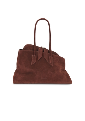 THE ATTICO La Passeggiata Medium Top Handle Bag in Brown.
