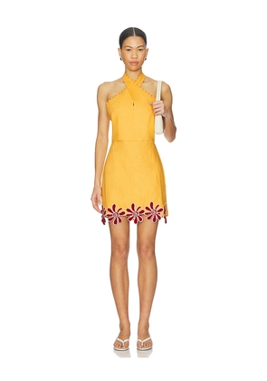 Cala de la Cruz Veneta Dress in Yellow. Size L. Also in M, XL, XS.