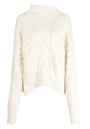 ERDEM cable-knit wool jumper - White