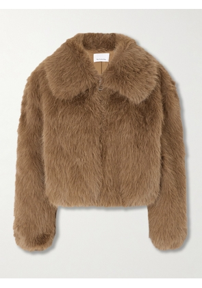 The Frankie Shop - Hope Oversized Plush Coat - Brown - XXS,XS,S,M,L,XL