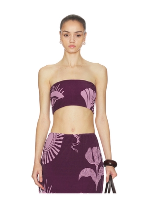 Cala de la Cruz Odessa Top in Purple. Size L. Also in M, S, XL, XS.