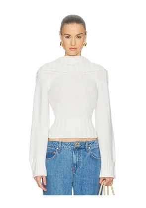 Cult Gaia Milika Sweater in White. Size L. Also in M, S, XS.