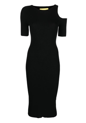 AERON cut-out ribbed midi dress - Black