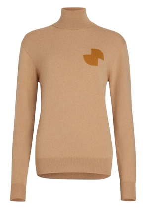 Patou JP roll-neck sweater - Brown