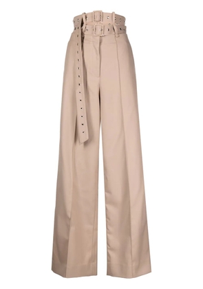 Rokh belted wide-leg trousers - Neutrals
