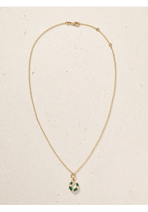 FoundRae - Horseshoe 18-karat Gold Malachite Necklace - One size