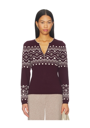 Alp N Rock Yvette II Henley Sweater in Burgundy. Size L. Also in M, S, XS.