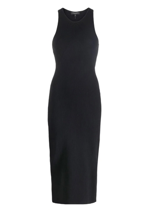 rag & bone ribbed-knit sleeveless midi dress - Black