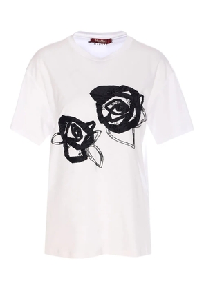 Max Mara floral-print T-Shirt - White